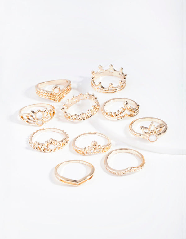 Gold Princess Opal Ring Pack