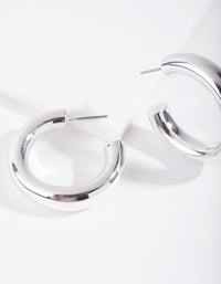 Real Silver Plated Hoop Earrings - link has visual effect only