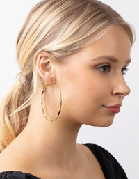 Real Gold Plated Hoop 3 Pack - link has visual effect only