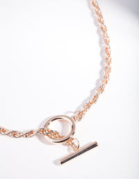 Real Rose Gold Plated Rope Chain Necklace - link has visual effect only