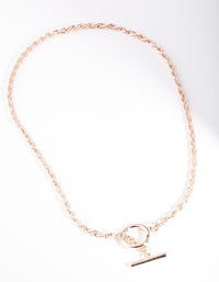 Real Rose Gold Plated Rope Chain Necklace - link has visual effect only