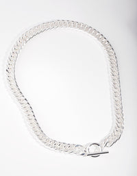 Real Silver Plated Curb Chain Necklace - link has visual effect only