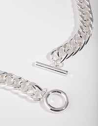 Real Silver Plated Curb Chain Necklace - link has visual effect only