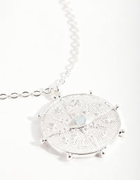 Silver Eye Medallion Necklace - link has visual effect only