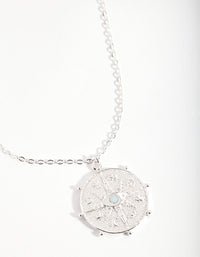 Silver Eye Medallion Necklace - link has visual effect only
