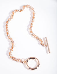 Real Rose Gold Plated Foxtail Bracelet - link has visual effect only