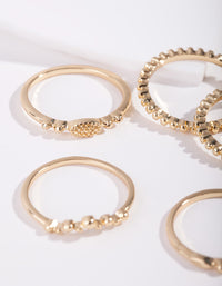 Real Gold Plated Fine Ring Stack - link has visual effect only
