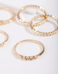 Real Gold Plated Fine Ring Stack - link has visual effect only