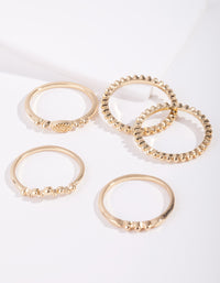 Real Gold Plated Fine Ring Stack - link has visual effect only
