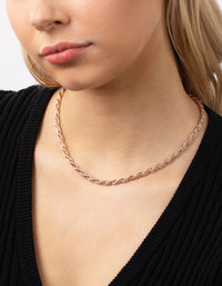 Real Rose Gold Plated 40cm Necklace - link has visual effect only