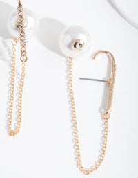 Gold Pearl Conch Hoop Earrings - link has visual effect only