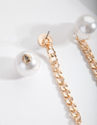 Gold Star and Pearl Drop Earrings - link has visual effect only