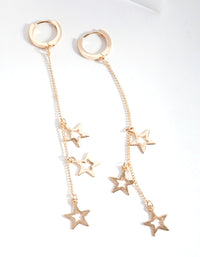 Gold Star Chain Earrings - link has visual effect only