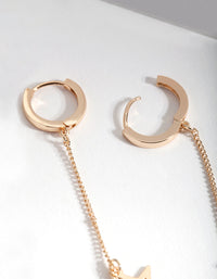 Gold Star Chain Earrings - link has visual effect only