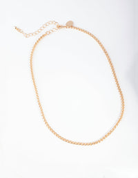 Gold Woven Chain Necklace - link has visual effect only