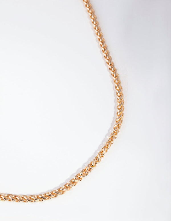 Gold Woven Chain Necklace
