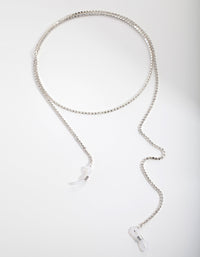 Silver Diamante Sunglasses Chain - link has visual effect only