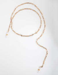 Gold Figaro Sunglasses Chain - link has visual effect only