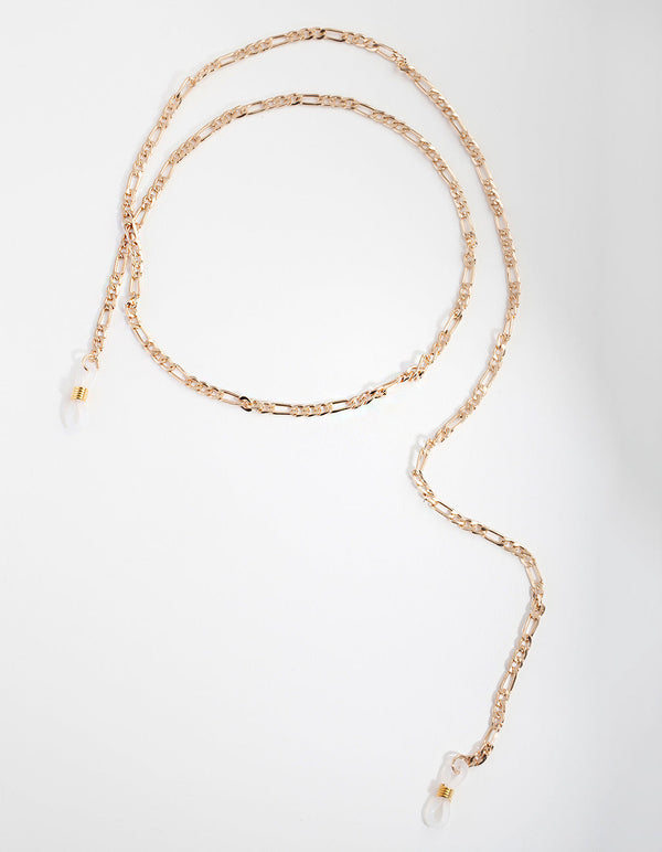 Gold Figaro Sunglasses Chain