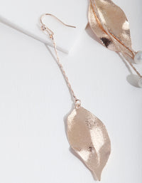 Rose Gold Leaf Drop Earrings - link has visual effect only