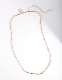 Rose Gold Wheat Chain Necklace - link has visual effect only