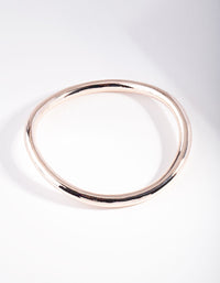 Rose Gold Wavey Round Bangle - link has visual effect only