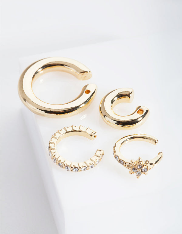 Real Gold Plated Cuff Earring Pack