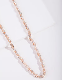 Real Rose Gold Plated Thin Necklace - link has visual effect only