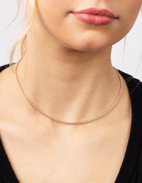 Real Rose Gold Plated Thin Necklace - link has visual effect only