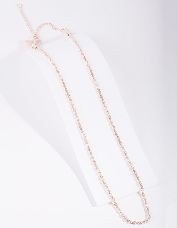 Real Rose Gold Plated Thin Necklace