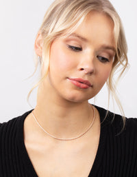 Real Rose Gold Plated Thin Necklace - link has visual effect only