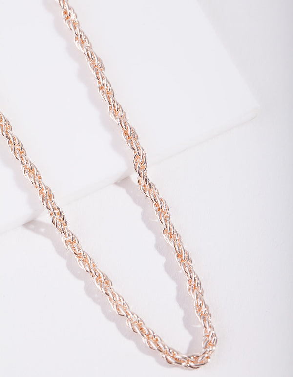 Real Rose Gold Plated Thin Necklace