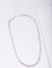 Real Silver Plated Thick Chain Necklace - link has visual effect only