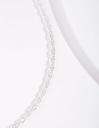 Real Silver Plated Thin Necklace - link has visual effect only