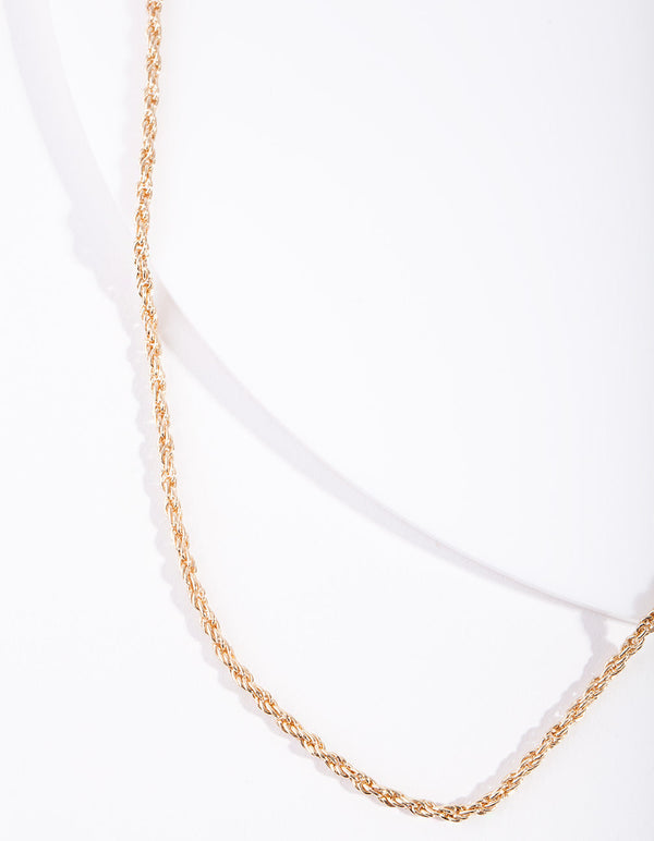 Real Gold Plated Thin Necklace