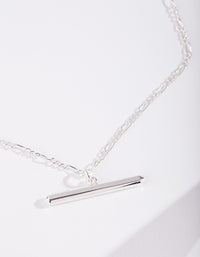Real Silver Plated Bar Necklace - link has visual effect only
