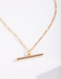 Real Gold Plated Bar Necklace - link has visual effect only
