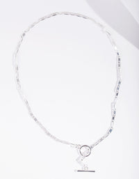 Real Silver Plated Lariat Necklace - link has visual effect only