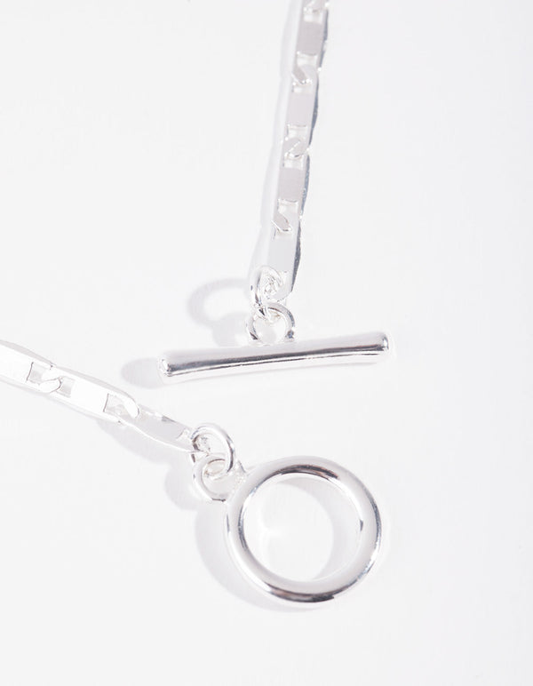 Real Silver Plated Lariat Necklace