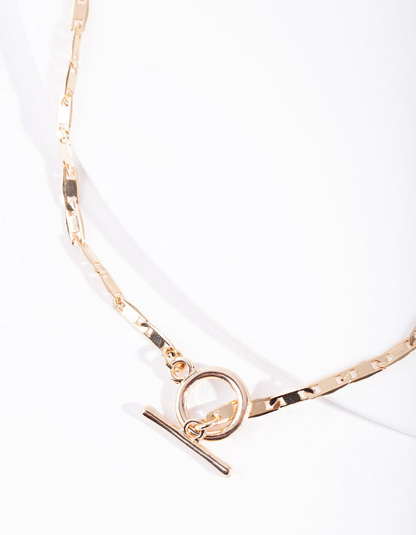 Real Gold Plated Lariat Necklace