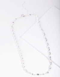 Real Silver Plated Long Twisted Necklace - link has visual effect only