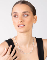 Real Silver Plated Long Twisted Necklace - link has visual effect only