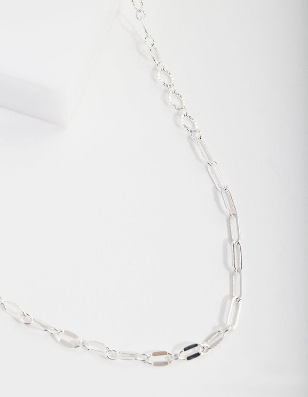 Real Silver Plated 65cm Fine Multi Link Necklace