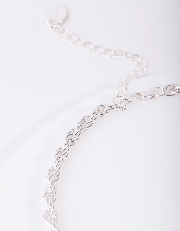 Real Silver Plated Thick Chain Necklace