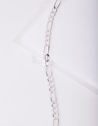 Real Silver Plated 60cm Figaro Chain Necklace - link has visual effect only