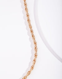 Real Gold Plated 60cm Thick Rope Necklace - link has visual effect only