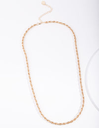 Real Gold Plated 60cm Thick Rope Necklace - link has visual effect only