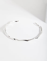 Real Silver Plated Twist Bangle - link has visual effect only