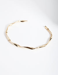 Echt vergulde twist-bangle - link has visual effect only