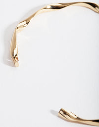 Echt vergulde twist-bangle - link has visual effect only